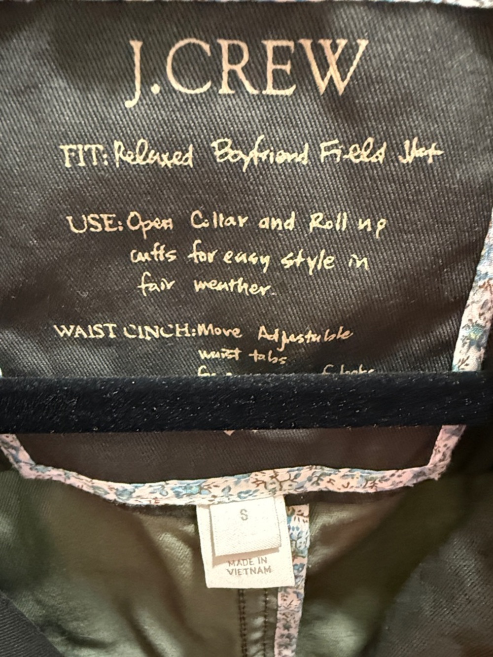 J. Crew Olive Green Utility Field Jacket with Gold Hardware - Picture 2 of 3